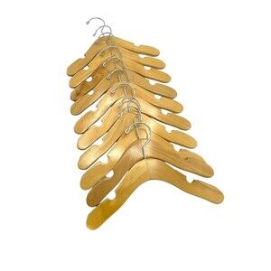 Kids Non-Slip‎ Wood Hangers Set of 10